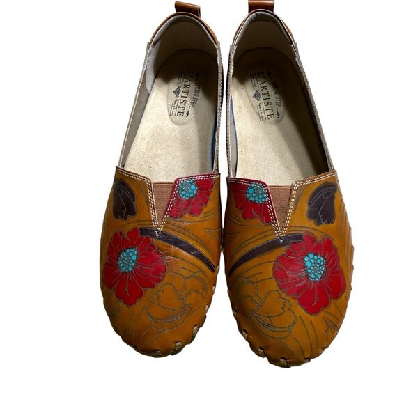 L'Artiste Modesty Slip-On by Spring Step Women's Camel Multi Sz 41 US 10.5 Boho - Picture 2 of 9